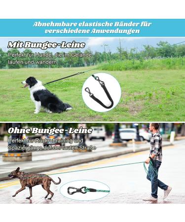 Aystkniet Bungee Dog Drag Line - Shock-Absorbing Leash for Medium & Large Dogs | 3m to 30m Lengths | Padded Handle & Reflective Threads | Lockable Hook - Durable 8mm Turkey - Buy Online on GoSupps.com