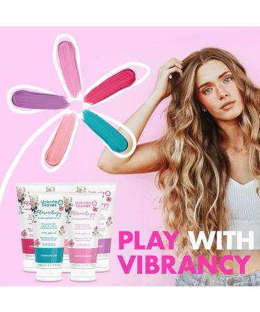 Umberto Giannini Flowerology Cherry Blossom Temporary Hair Color Mask 200ml - Vegan & Cruelty Free Deep Conditioning - Buy Online on GoSupps.com