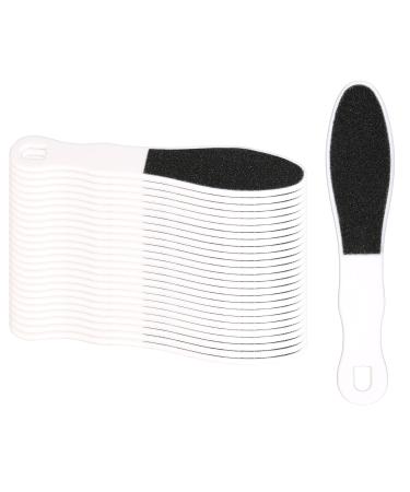 Iconikal 4.75-inch Mini Plastic Emery Board Foot Callus File White 24-Pack