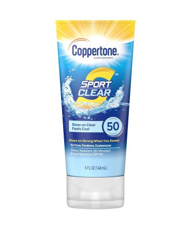 Coppertone SPORT Clear Sunscreen Lotion SPF 50 + Face Sunscreen SPF 50 Pack - Water Resistant (5 Oz Spray + 2.5 Fl Oz Bottle) - Buy Online on GoSupps.com