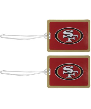 NFL San Francisco 49ers Vinyl Luggage Tag, 2pk, Red - Buy Online on GoSupps.com