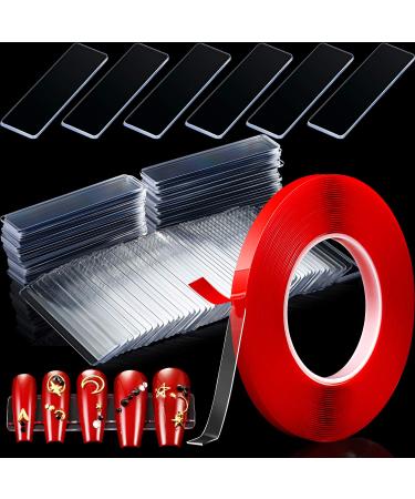100 Pieces Nail Design Tips Display Stand Holder with 10 M Double Sided Tape Nail Design Practice Holder and Removable Mounting Tape for Nail Salon Home Nail Accessory Office Decor - Buy Online on GoSupps.com