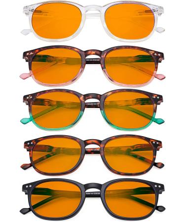 Eyekepper Retro Design Blue Light Blocking Readers with Orange Tinted Lenses +1.00 - 5 Pack - Buy Online on GoSupps.com