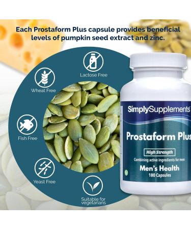 Prostaform Capsules with Pumpkin Seed Extract, L-Glutamine & L-Arginine HCL - 180 Vegan Capsules, UK Made - Buy Online on GoSupps.com