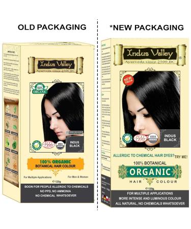 Indus Valley 100% Botanical Hair Color Set of 2 - Natural Indus Black for Vibrant Hair Color | International Shipping Available - Buy Online on GoSupps.com
