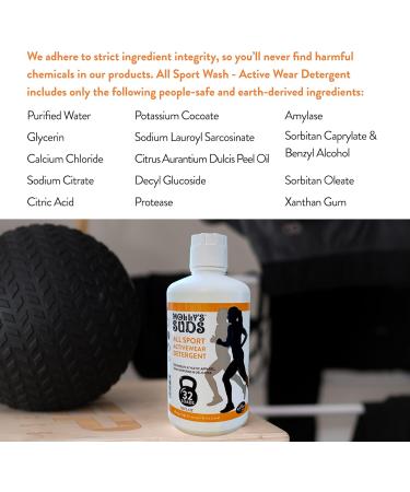 Molly's Suds All Sport Laundry Wash | Gentle Detergent for Workout Clothes & Athletic Wear | 32 Loads - 32 Fl Oz (Pack of 1) - Eco-Friendly & Effective - Buy Online on GoSupps.com