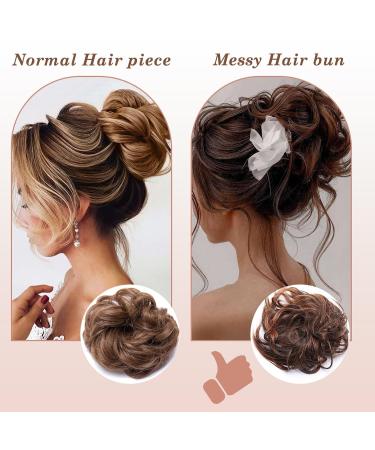 TESS Volume Messy Bun Hair Tie - Lightweight 45g Hairpiece for Women & Girls (Light Brown) - Perfect for Effortless Updos - Buy Online on GoSupps.com