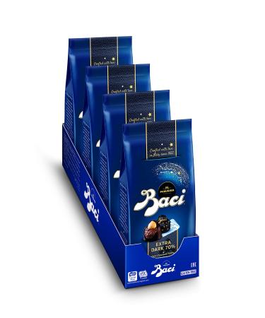 Baci Perugina Extra Dark 70% Chocolate Truffles Bag, 4.4oz (Pack Of 4)