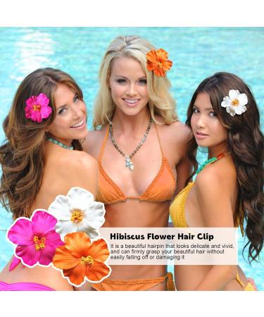 3 Pieces Hawaiian Plumeria Flower Hair Clips Frangipani Artificial Clips Foam Flower Clips for Women Bridal Wedding Luau Beach Tropical Party Decoration 3.15-3.54 Inch (Multi-color) - Buy Online on GoSupps.com