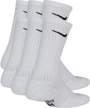 Nike Kids' Performance Cushioned Crew Training Socks (6 Pack) | Dri-FIT Technology, White/Black | Boys & Girls Comfort Socks - Buy Online on GoSupps.com