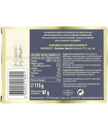 Sardines to fry with churned butter Pointe de Penmarc'h set of 6 boxes of 115g - Delivery in 2 to 3 working days from Brittan - Buy Online on GoSupps.com