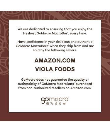 GoMacro Organic Vegan Protein Bars - Mocha Chocolate Chip (12 Pack, 2.3oz) - Buy Online on GoSupps.com