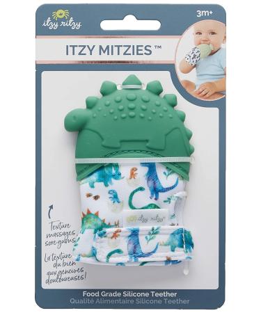 Itzy Ritzy Dino Silicone Teether | Food Grade, 3+ Months - Itzy Mitt - Buy Online on GoSupps.com