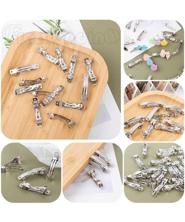 Framendino 40mm French Barrette Metal Hair Clips - Pack of 50 Silver Alligator Clips for DIY Crafts - Buy Online on GoSupps.com