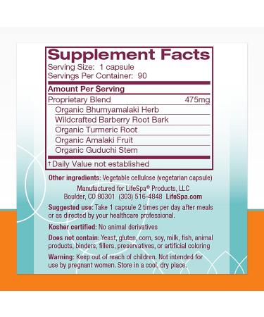 LifeSpa Whole Herbs Liver Repair | Liver Detox | Liver Cleanse and Repair | Health Supplements for Liver Health | Supports Liver and Gallbladder Detox | 90 Capsules | 475mg - Buy Online on GoSupps.com