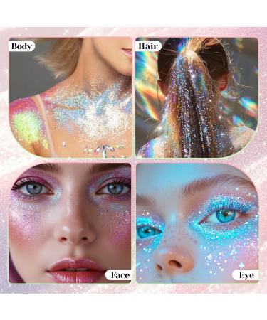  Prreal Holographic Glitter Body Gel 50ml Glitter Face Glitter Festival Accessories Chameleon Color Face Glitter Rave Outfit 04 Dazzle - Buy Online on GoSupps.com