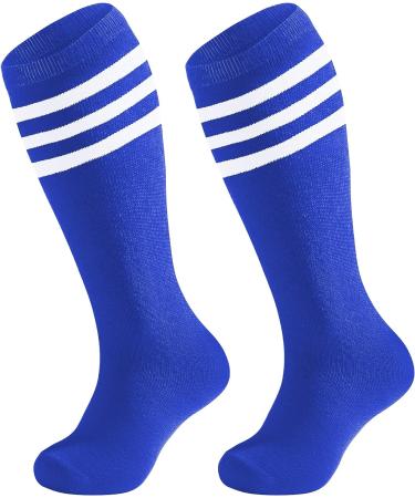 UTTPLL Toddler Cotton Baseball Knee High Tube Socks - Royal Blue White Stripe 3-6 Years - Buy Online on GoSupps.com