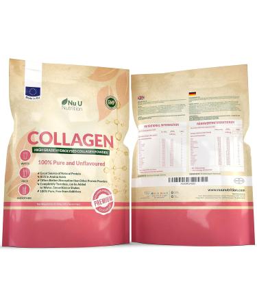 High Grade 600g Unflavoured Collagen Powder | EU Made Pure Bovine Hydrolysed Peptides | Resealable Pouch - Buy Online on GoSupps.com