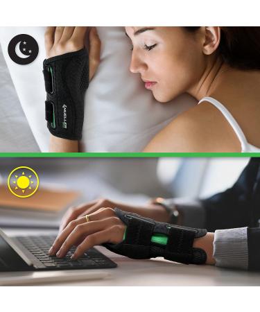 Mueller Greenline Fitted Wrist Brace - Size L/XL Left Hand - Black Wrist Support for Maximum Comfort and Stability | International Shipping Available - Buy Online on GoSupps.com