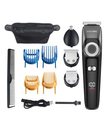 Barberboss Beard Trimmer Men Waterproof Mens Grooming Kits Nose Hair Trimmer for Men Cordless Hair Clippers Men: Trimmer for Men