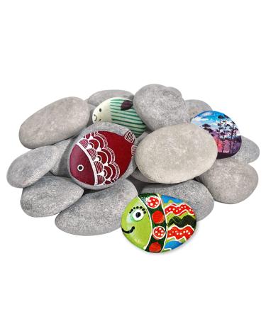 DALTACK 20PCS Large Painting Rocks Natural River Rocks Flat Rocks for Painting  2-3 Inches Stones for Arts & Craftingt - Buy Online on GoSupps.com