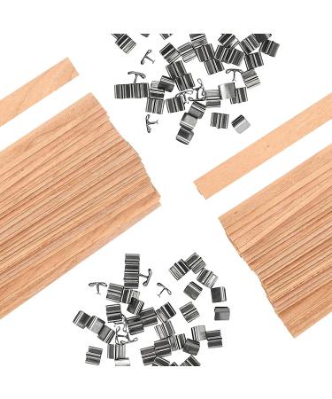 NOOR 50 Pieces Smokeless Wooden Wicks with Booster - Crackling Wood Wicks for Candle Making - Buy Online on GoSupps.com
