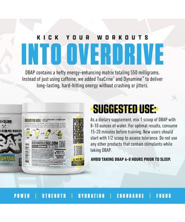 DBAP Extreme High Stim Pre-Workout Powder | 400mg Caffeine | Beta Alanine Betaine Anhydrous Electrolytes & Focus | High Stimulant Pre Workout Supplement | 20 Servings Blue Raspberry Lemonade - Buy Online on GoSupps.com