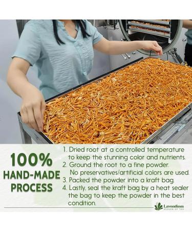 Lavendium Premium 50g (1.76oz) Dandelion Root Powder 100% Natural and Pure from Dandelion Root No Additives No Gluten No Sugar Vegan - Buy Online on GoSupps.com