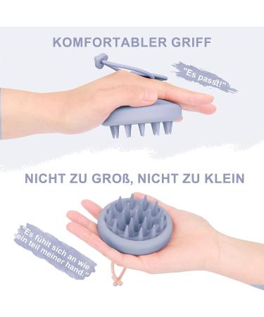 Aimike Scalp Massage Brush - 100% Silicone Shampoo Brush for Hair Growth & Relaxation | Haze Blue - Buy Online on GoSupps.com