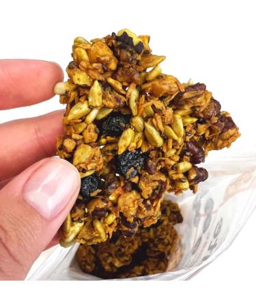 Nutybite Granola Clusters Turmeric Ginger Functional benefits Vegan Gluten Free No added sugar Non GMO Superfood snacks (4 x 120g) - Buy Online on GoSupps.com