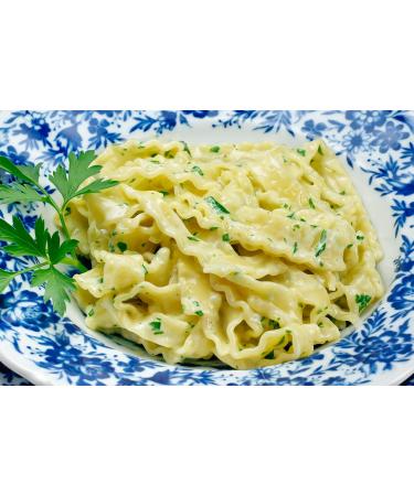 Anna Mafaldine Pasta No.16 1lb - Non-GMO Certified Italian Noodles, Kosher, 100% Durum Wheat Semolina (Pack of 8) with Bamboo Kitchen Tong Set - Buy Online on GoSupps.com