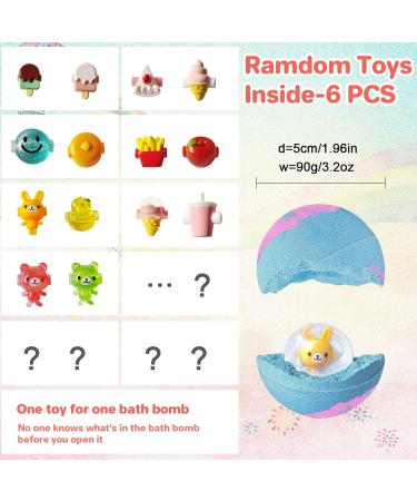 DR. LU Bath Bombs Gift Set for Kids 6PCS Shower Bath Bombs with Surprise Toys Inside Handmade Natural and Organic Bubble Bath Bombs Birthday Christmas Gifts for Girls and Boys 6 Count (Pack of 1) - Buy Online on GoSupps.com