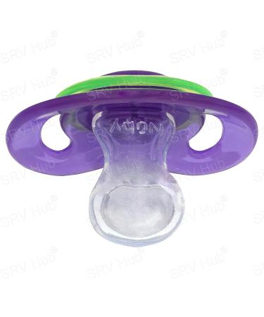 Non-Toxic Silicone Pacifiers Set - 3 Pack in Pink Violet & Red - Unisex Baby 0-6 Months - Buy Online on GoSupps.com
