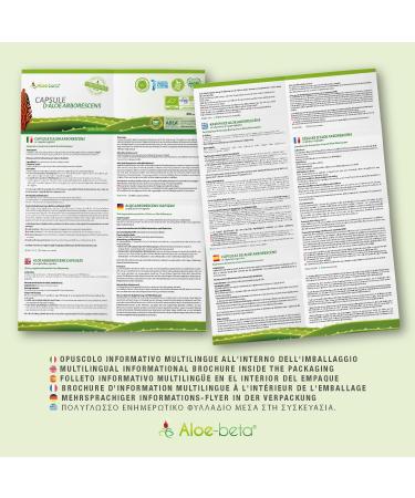Organic Aloebeta Aloe Arborescens Capsules - 100% Pure Aloe Vera - Made in Italy - Non-GMO Dietary Supplement - 30 Capsules - No Sweeteners or Preservatives - Buy Online on GoSupps.com
