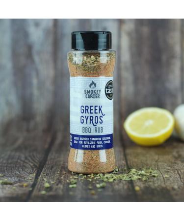 Greek Gyros BBQ Rub Shaker | The Smokey Carter | Create that authentic Greek street food at home | Gyro shawarma seasoning for kebabs and rotisserie - Buy Online on GoSupps.com
