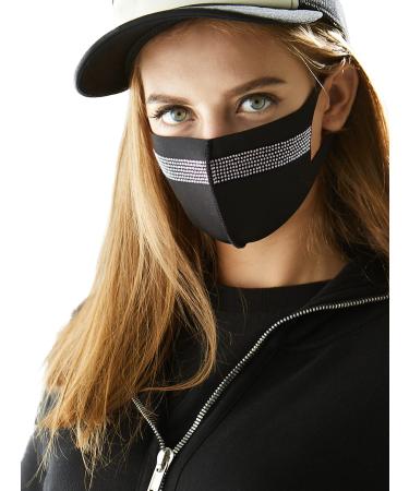 LOOKA | Protective Fashion Crystal Mask | Washable and Reusable | Comfortable | AG Astro Crystal (Medium)