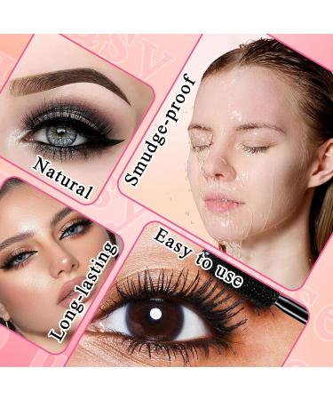 2PCS Waterproof Long Lasting Black Mascara No Clumping Smudge-Proof Black Mascara for Eye Makeup - Buy Online on GoSupps.com