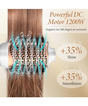 Hyadry 3-in-1 Warm Air Brush | Professional Round Hot Air Brush for Curling Smoothing & Volume - International Shipping Available - Buy Online on GoSupps.com