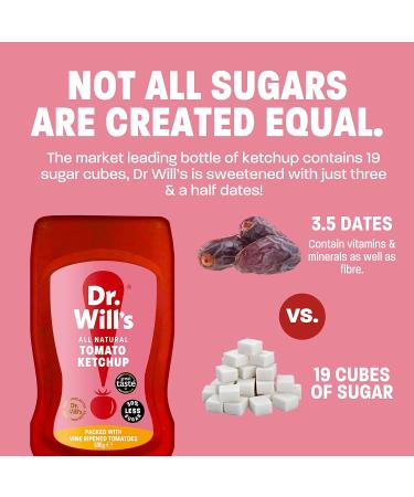 Dr Will's Sriracha Hot Sauce Natural Ketchup and BBQ Sauce Selection Pack | Gluten Free & Dairy Free - 500 g (Pack of 3) Variety Sauces 500 g (Pack of 3) - Buy Online on GoSupps.com