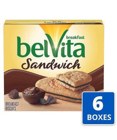 belVita Dark Chocolate Creme Breakfast Biscuits - 6 Boxes x 5 Packs - 2 Sandwiches Per Pack - Buy Online on GoSupps.com