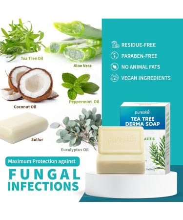 pureskin Calming Cream + Tea Tree Sulfur Soap 2-Pack Bundle 2-Piece Set for Oily Flaky or Blemish-Prone Skin - Buy Online on GoSupps.com