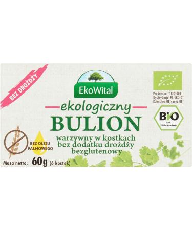  EKOWITAL Organic Vegetable Stock Cubes (yeast-free palm oil-free gluten-free) 60g - Buy Online on GoSupps.com