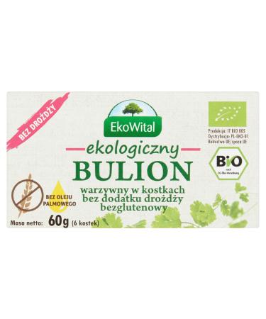 EKOWITAL Organic Vegetable Stock Cubes (yeast-free palm oil-free gluten-free) 60g