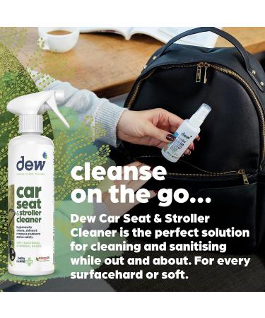 Dew Car Seat & Stroller Upholstery Cleaner & Surface Cleaner Spray 500ml | 100% Natural Baby Safe Hypochlorous Acid Antibacterial Spray | Bleach & Alcohol Free Fabric Stain Remover Spray 500 ml (Pack of 1) - Buy Online on GoSupps.com