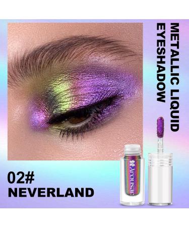 Arousar Metallic Liquid Eyeshadow Chameleon Eyeshadow Multi-Color Shifting Highly Pigmented and Shimmer Eye Makeup Long Lasting Cosmetics 02 NEVERLAND - Buy Online on GoSupps.com
