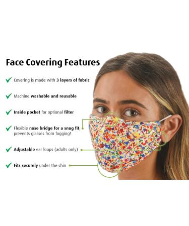 Snoozies! Adult 3-Layer Face Covering - Stylish Leopard Design & 10 More Options | Shop Now - Buy Online on GoSupps.com