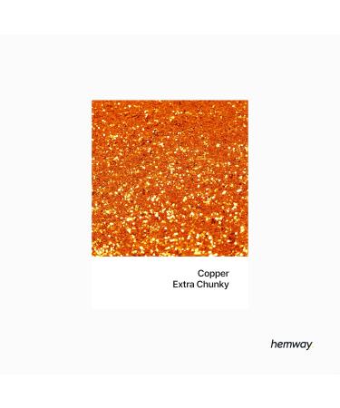 Hemway Extra Chunky Glitter 100g - Cosmetic Safe Copper 1mm | Ideal for Crafts Makeup & Decorations - Buy Online on GoSupps.com
