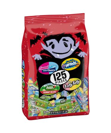 Dracula Delight Halloween Candy Mix, SweeTARTS Mini Chewy, Big Chewy Nerds, Black Forest Gummy Bears, Laffy Taffy, 125ct Dracula Delight 125ct