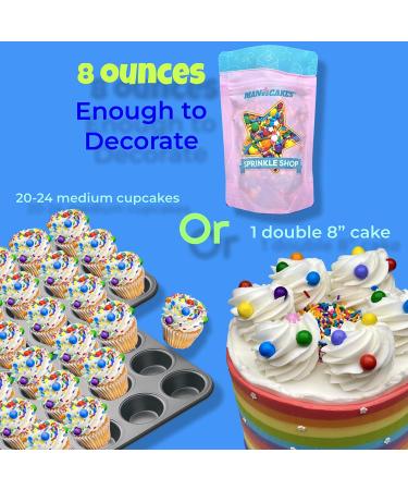 Sprinkles | Frozen in Sugar Sprinkle Mix | Blue Sprinkles | Confetti Sprinkles | Metallic Sprinkles | Snowflake Sprinkles | Cake Sprinkles (Pink purple blue) 4 Ounce (Pack of 1) Pink Purple Blue - Buy Online on GoSupps.com