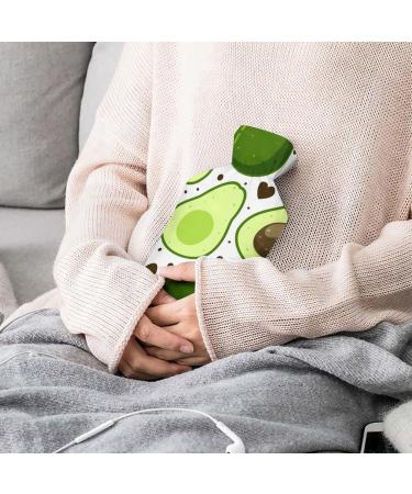 Green Avocado Hot Water Bottle with Plush Cover - Cozy Hand Warmer for Adults & Children - 26.5x15.3cm | International Shipping Available - Buy Online on GoSupps.com
